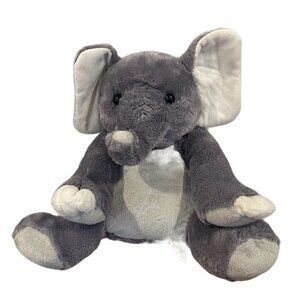 Fiesta Toys Large Floppy Grey Plush Elephant Animal Toy 15” Soft Cuddle Sitting
